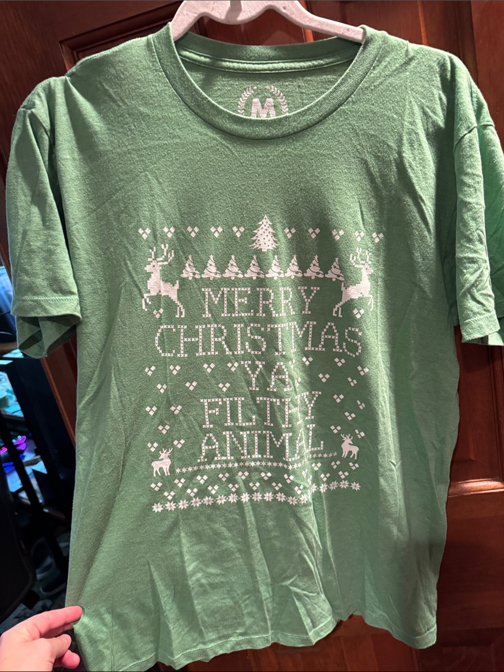 Green "Merry Christmas Ya Filthy Animal" Holiday T‑Shirt